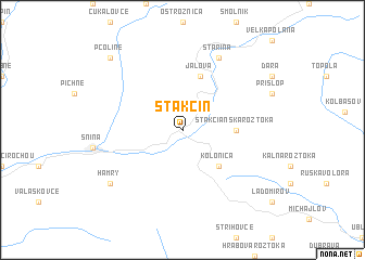 map of Stakčín