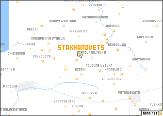 map of Stakhanovets