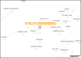 map of Staley Crossroads