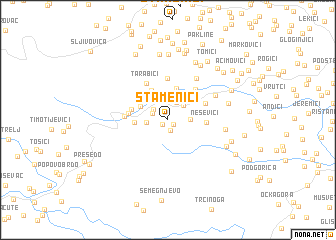 map of Stamenići