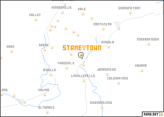 map of Stamey Town