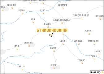 map of Stamora Romînă