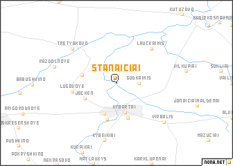 map of Stanaičiai