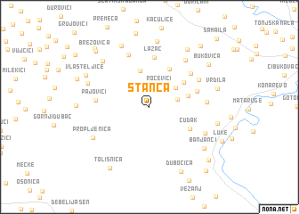 map of Stanča