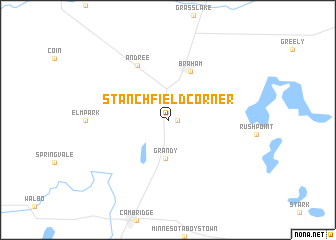 map of Stanchfield Corner
