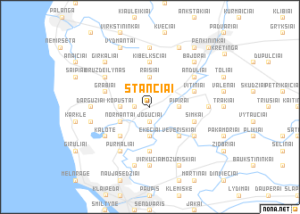 map of Stančiai