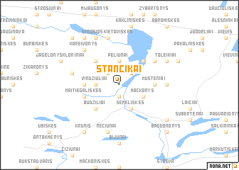 map of Stančikai