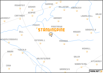 map of Standing Pine