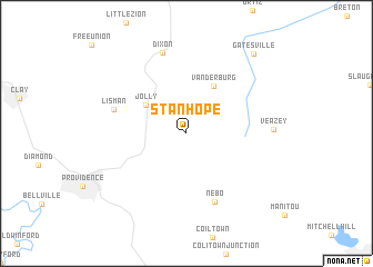 map of Stanhope