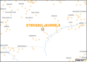 map of Stanisavljeva Mala