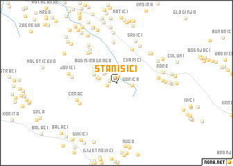 map of Stanišići