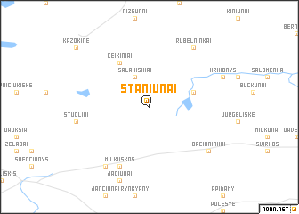 map of Staniūnai
