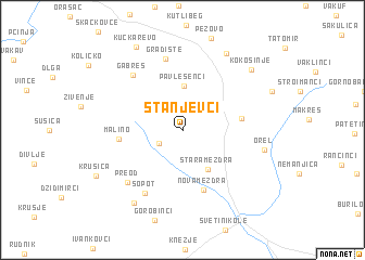 map of Stanjevci