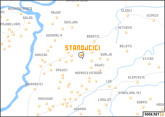 map of Stanojčići