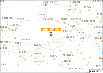 map of Stanojčići