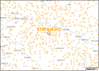 map of Stanojevići