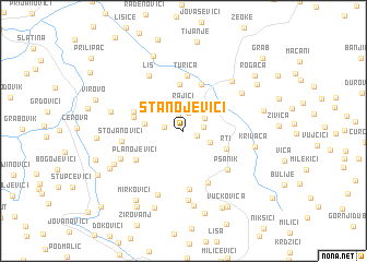 map of Stanojevići