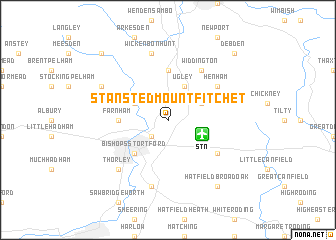 map of Stansted Mountfitchet