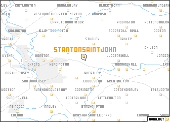 map of Stanton Saint John