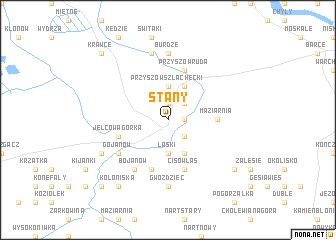 map of Stany