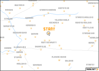 map of Stany