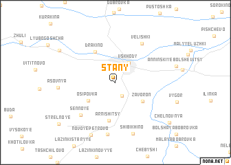 map of Stany