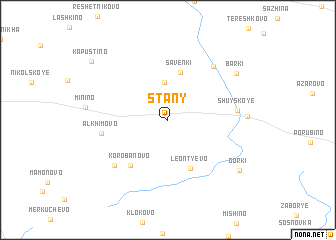 map of Stany