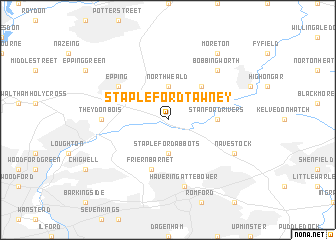 map of Stapleford Tawney