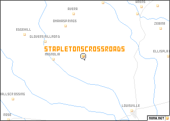 map of Stapletons Crossroads