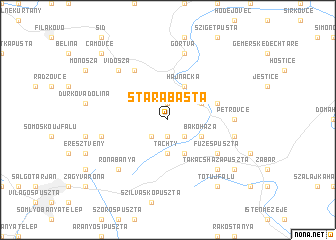 map of Stará Bašta