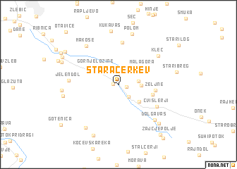 map of Stara Cerkev