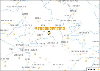 map of Stara Drenčina