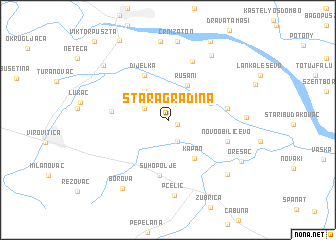 map of Stara Gradina