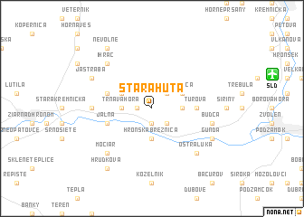 map of Stará Huta