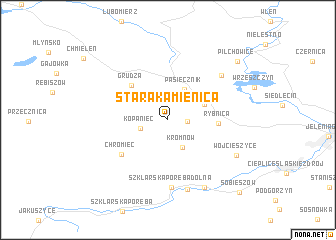 map of Stara Kamienica