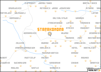 map of Stará Komora