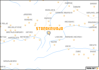 map of Stara Krivaja