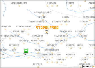 map of Stará Lesná