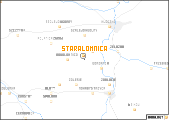 map of Stara Łomnica