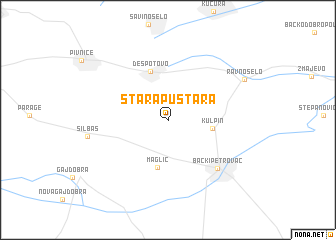 map of Stara Pustara