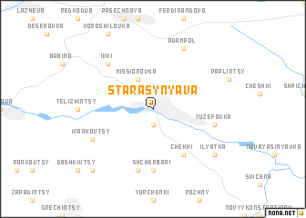 map of Stara Synyava