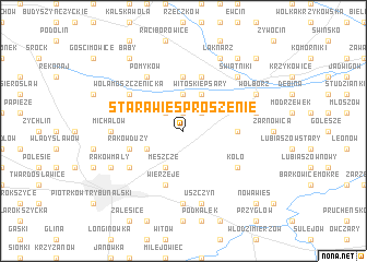 map of Stara Wieś Proszenie