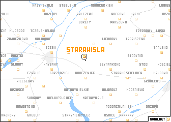 map of Stara Wisła