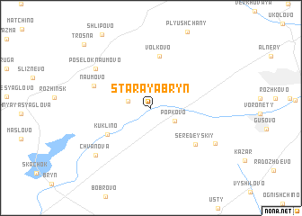 map of Staraya Bryn\