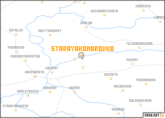 map of Staraya Komarovka