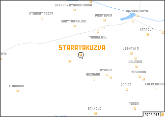 map of (( Staraya Kuz\