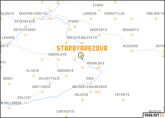 map of Staraya Pezova