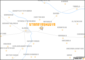 map of Staraya Shud\