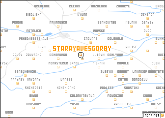 map of Staraya Vesʼ Gorby