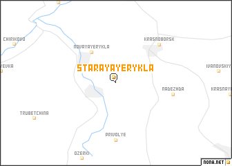 map of Staraya Yerykla